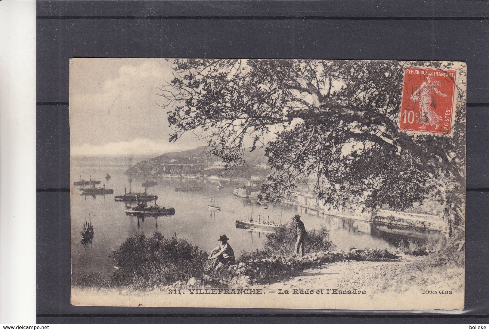 France - Carte Postale De 1913 - Oblit Marle - Vue De Villefranche - La Rade Et L'Escadre - Storia Postale