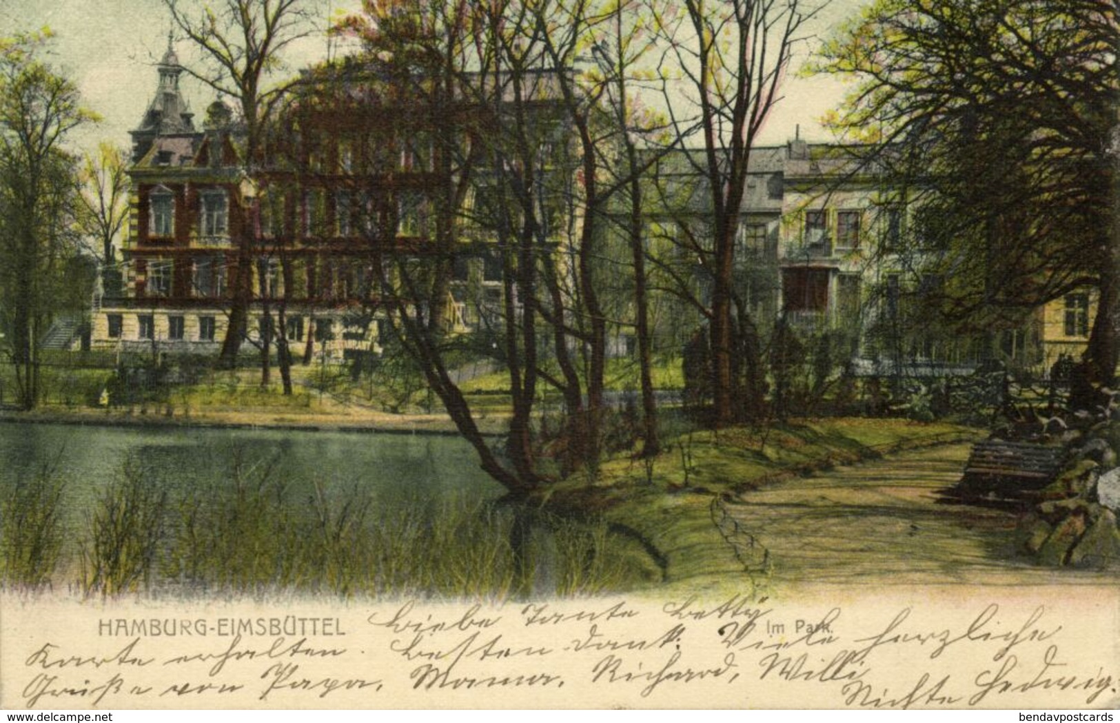 HAMBURG-EIMSBÜTTEL, Im Park (1902) AK - Eimsbuettel