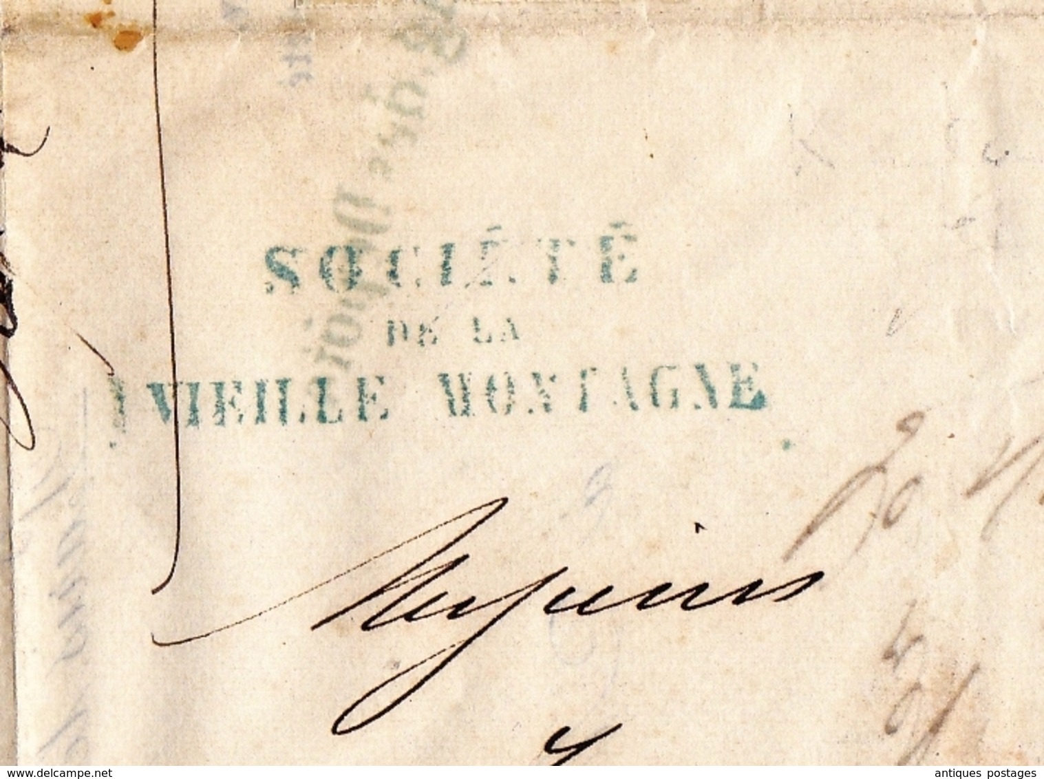 Lettre Paris 1863 Napoléon III 20 centimes Bordeaux Gironde Mines et Fonderies de Zinc de la Vieille Montagne