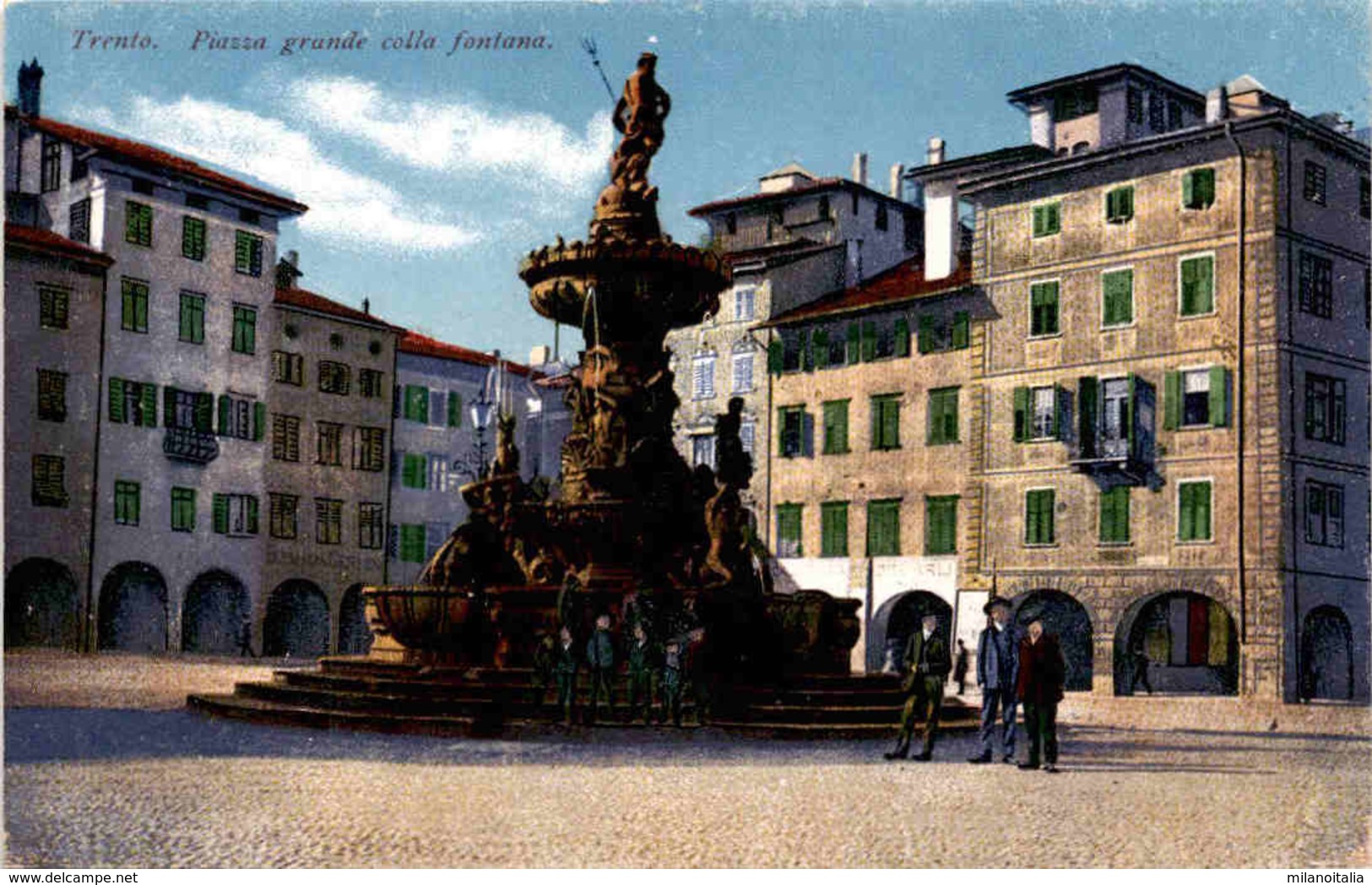 Trento - Piazza Grande Colla Fontana (12321) * 12. 4. 1918 - Trento