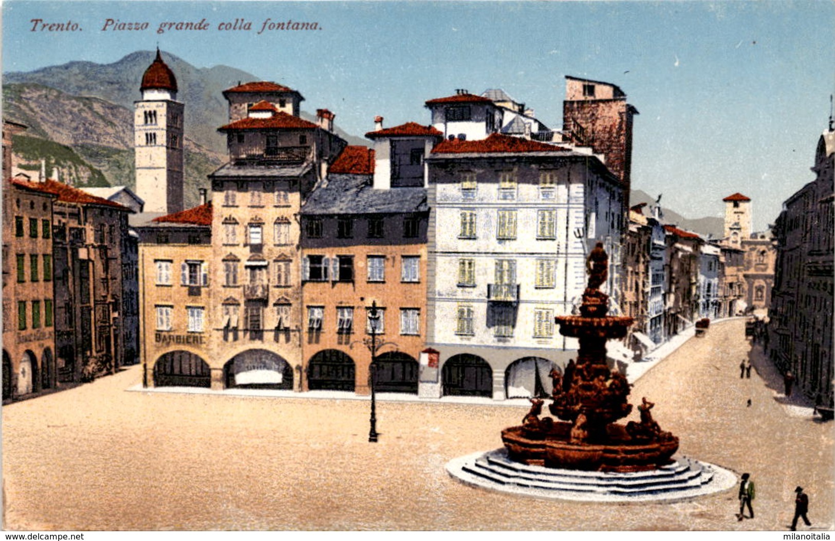 Trento - Piazza Grande Colla Fontana (12465) * 11. 4. 1918 - Trento