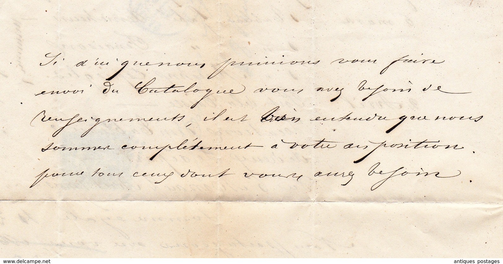 Lettre Paris 1860 Napoléon III 20 centimes Lyon Alphonse Giroux Boulevard des Capucines Tableaux Dessins Papeterie Fine