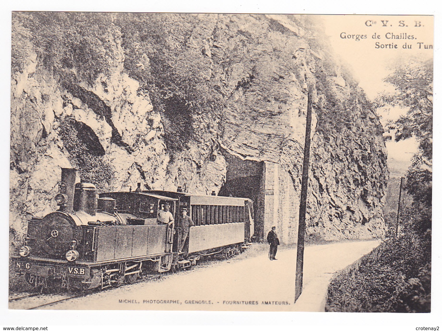 CPM TRAIN Zug VOIR DOS 38 St Laurent Du Pont Gorges De Chailles Locomotive Vapeur Pinguely N°6 - Saint-Laurent-du-Pont