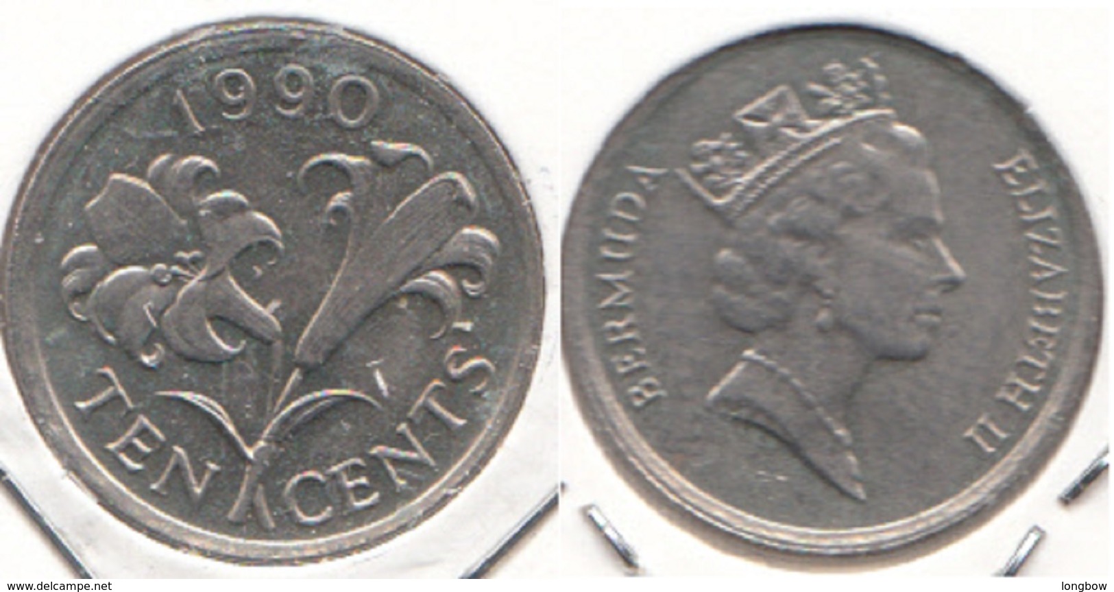 Bermuda 10 Cents 1990 KM46 - Used - Bermuda