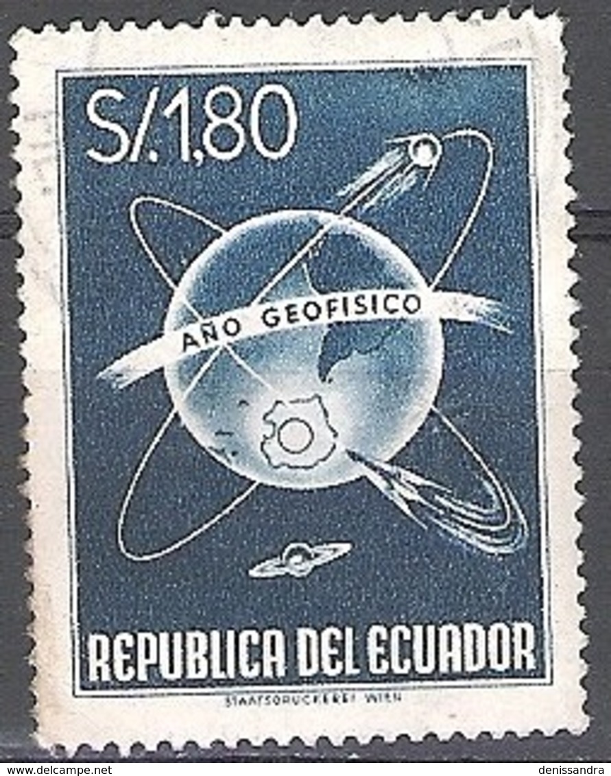 Ecuador 1958 Michel 992 O Cote (2005) 0.50 Euro Année Géophysique Internationale Cachet Rond - Ecuador