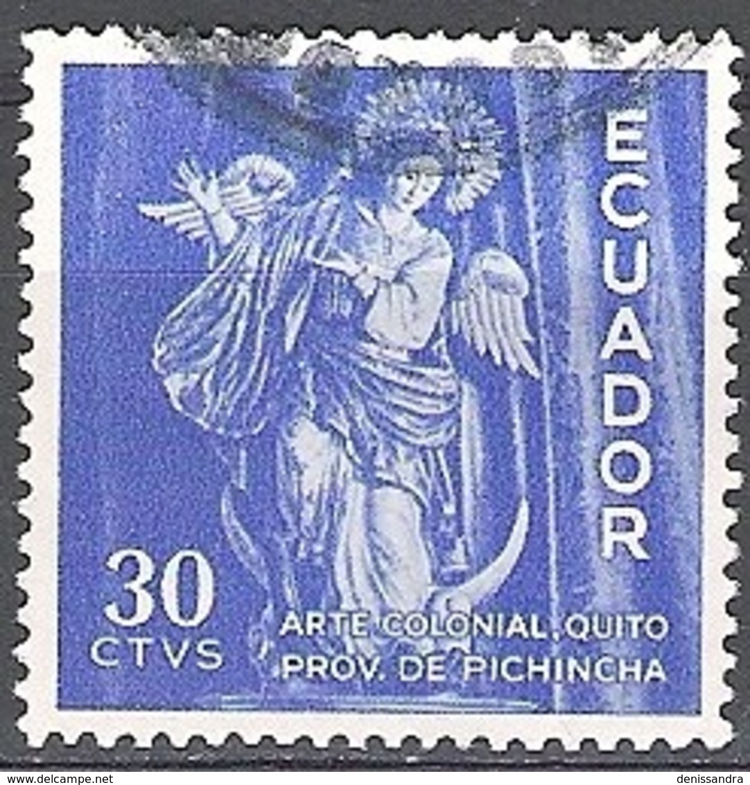 Ecuador 1959 Michel 1007 O Cote (2005) 0.20 Euro Vierge De Quito Cachet Rond - Ecuador