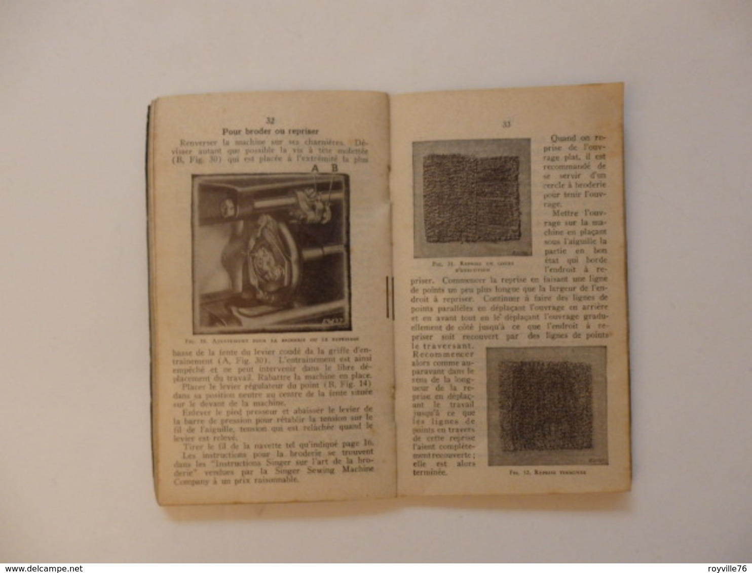 Fascicule de l'instruction de 60 pages sur l'usage des machines à coudre Singer 15-88 et 15-89 Singer.