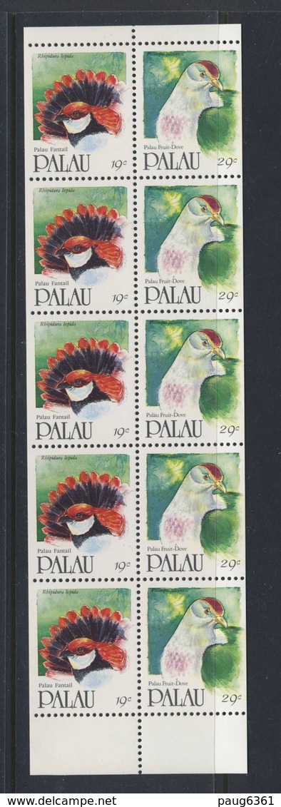 PALAU 1991 Oiseaux  Bande Du Carnet YVERT N°386b NEUF MNH** - Palau