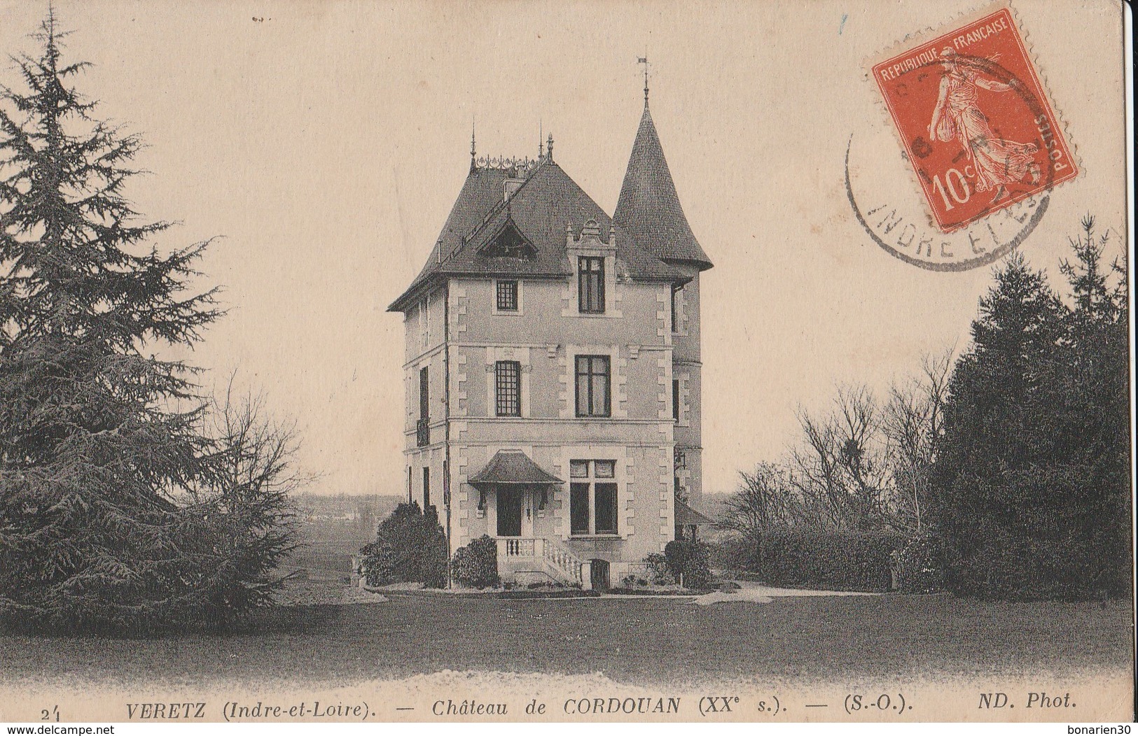 CPA   VERETZ CHATEAU DE CORDOUAN XX éme SIECLE - Altri & Non Classificati