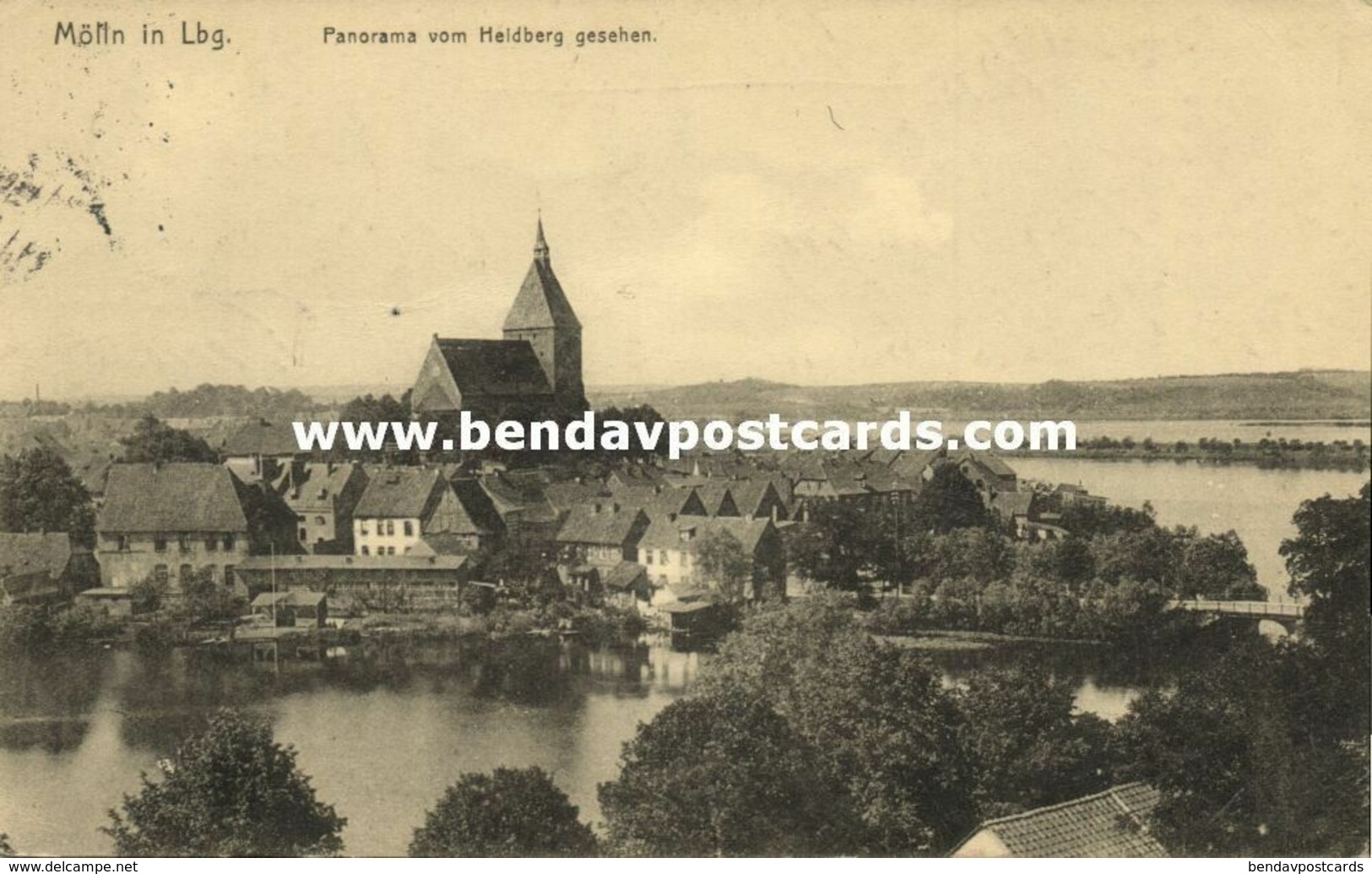 MÖLLN In Lauenburg, Panorama Vom Heidberg Gesehen (1915) WWI Feldpost AK - Mölln