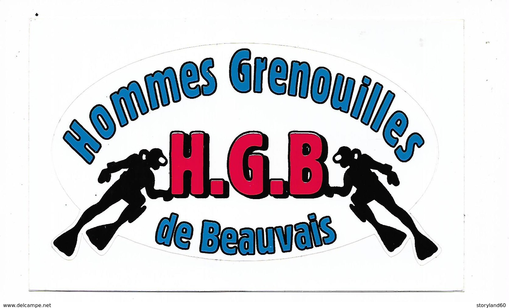 Autocollant Hommes Grenouilles De Beauvais - Plongée
