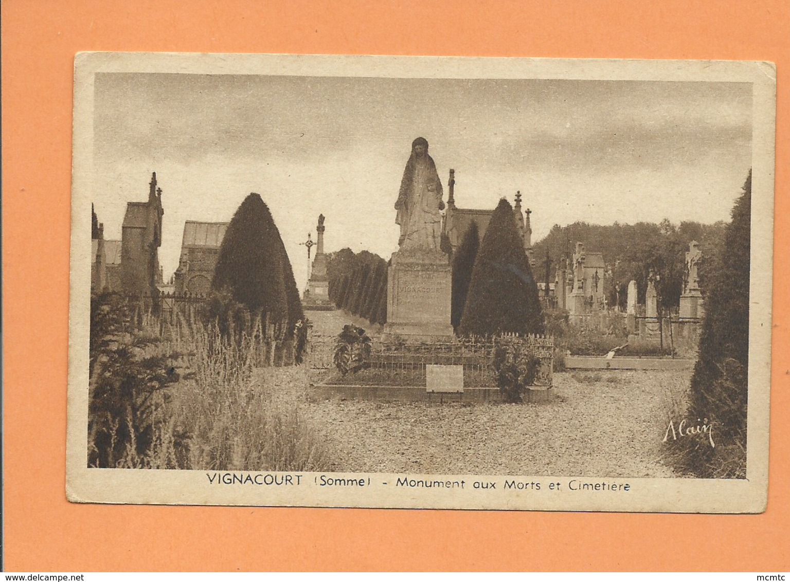 CPA - Vignacourt  -(Somme) - Monument Aux Morts Et Cimetière - Vignacourt