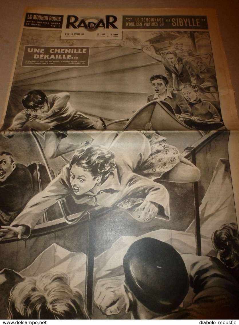 1952 RADAR:Paris-Marseille En 3H;La Chenille Déraille à Bordeaux;Donzere-Mondragon;Catastrophe Sibylle;Lait De Tigre;etc - 1950 à Nos Jours