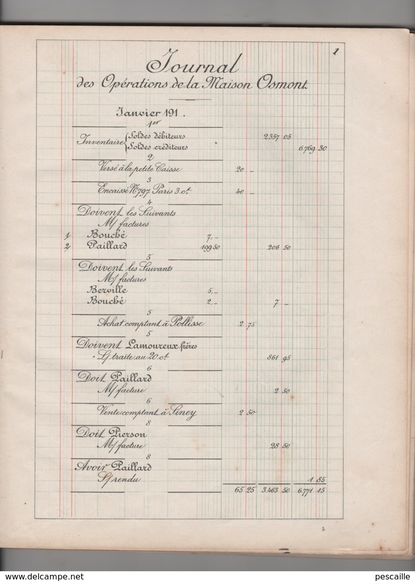 PIGIER ANNEES 1910 - COURS DE COMPTABILITE COMMERCIALE - TENUE DES LIVRES DE COMPTES