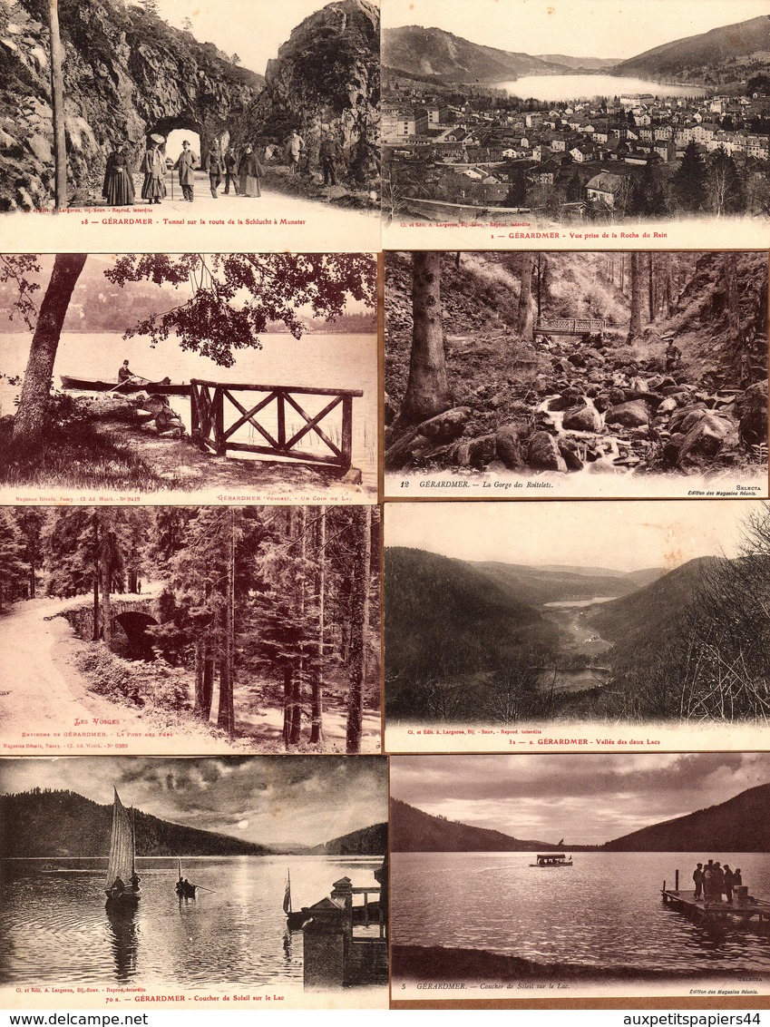 Lot De 12 CPA Gérardmer - Tunnel Sur La Route De La Schlucht à Munster, Cascades, Ponts, Saut Des Cuves, Lac - Gerardmer