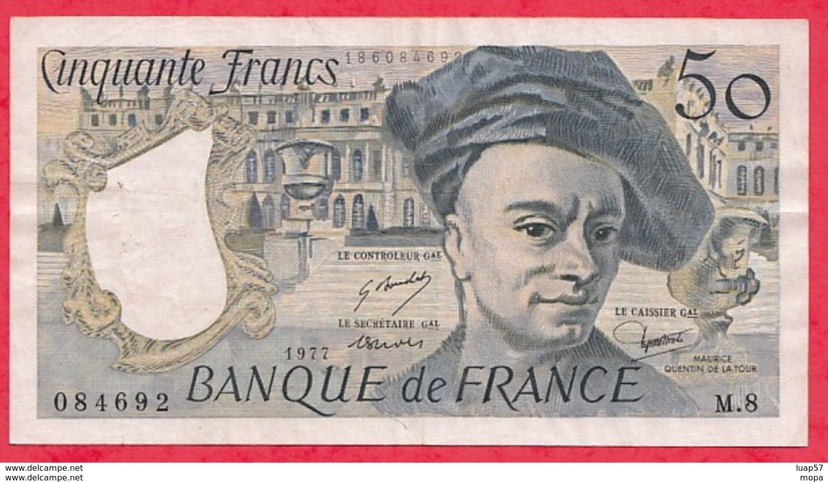 50 Francs "Quentin De La Tour" 1977 Série M.8---- F/TTB+ - 50 F 1976-1992 ''Quentin De La Tour''