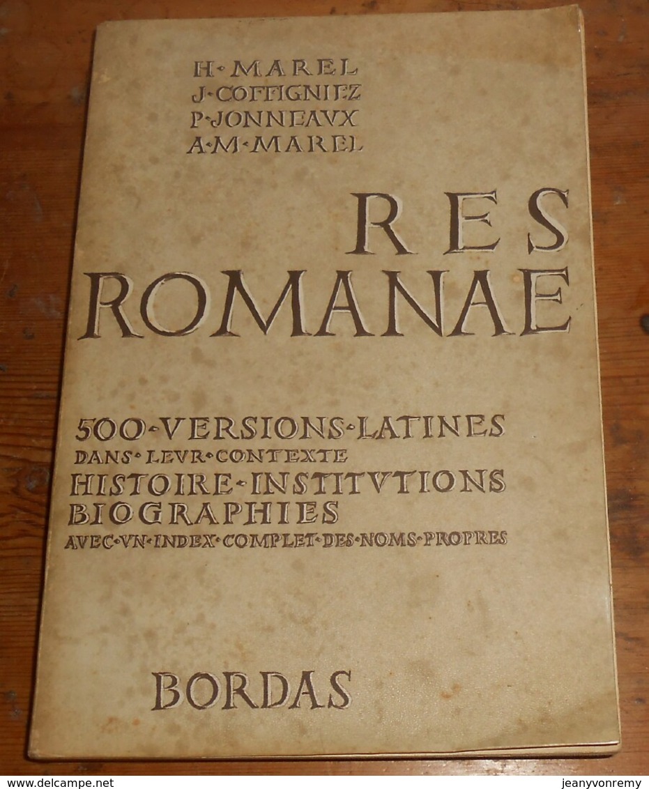 RES ROMANAE. 500 Versions Latines. 1963. - 18 Ans Et Plus