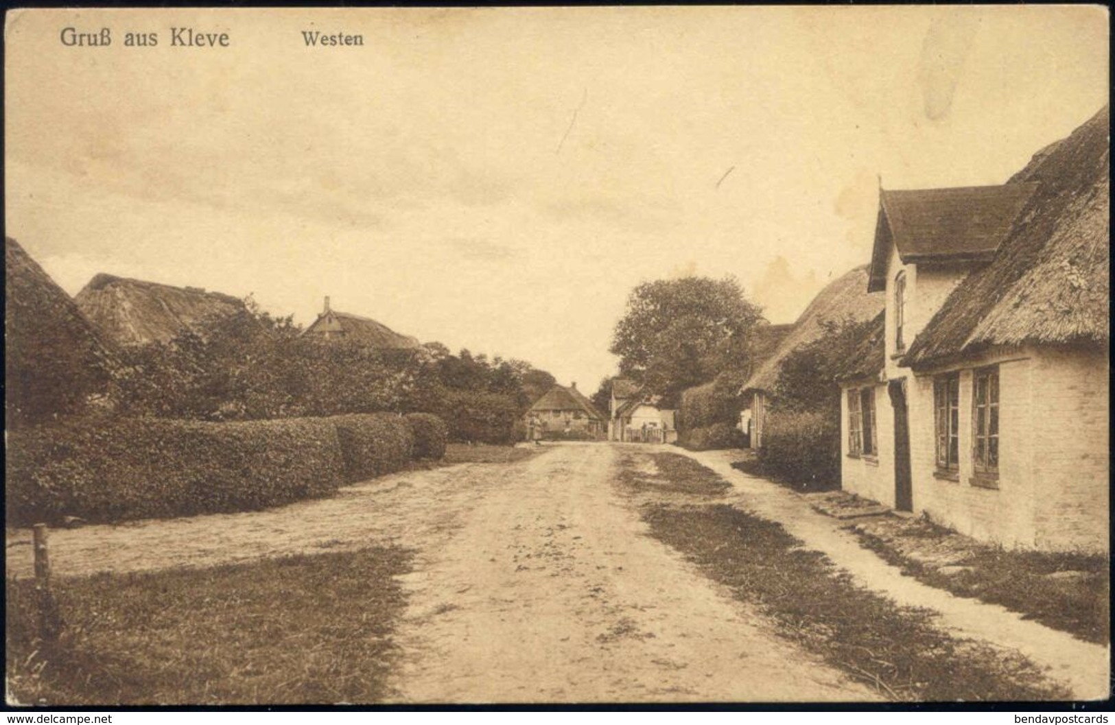 KLEVE, Dithmarschen, Westen, Straßenszene (1910s) AK - Autres & Non Classés