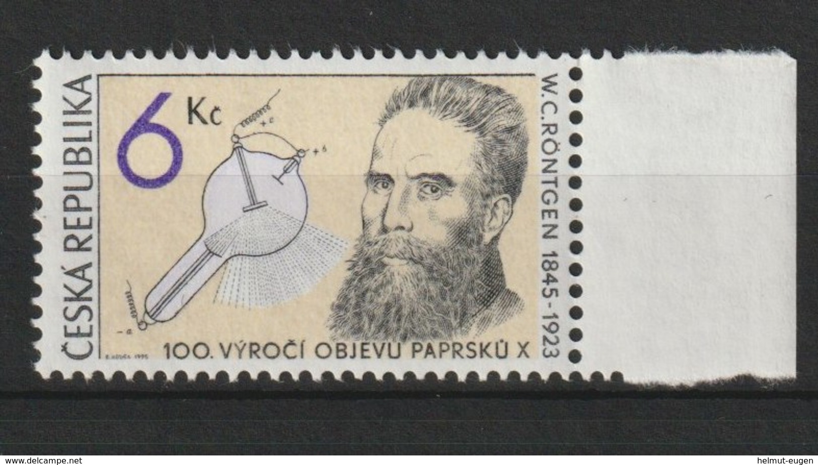 MiNr. 91 Tschechische Republik: 1995, 11. Okt. 150. Geburtstag Von Wilhelm Conrad Röntgen; - Unused Stamps