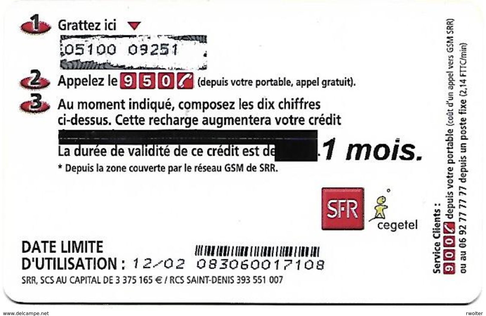 @+ Recharge SFR De La Réunion - Surcharge 10€ Sur Bleu. Date Limite : 12/02. Ref : PU14 - Reunion