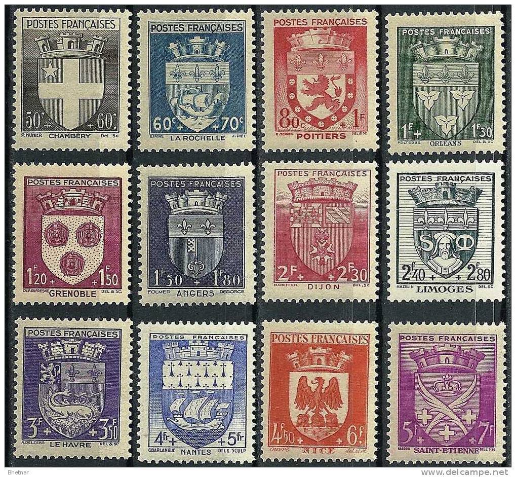 FR YT 553 à 564 " Armoiries De Villes " 1942 Neuf** - Unused Stamps