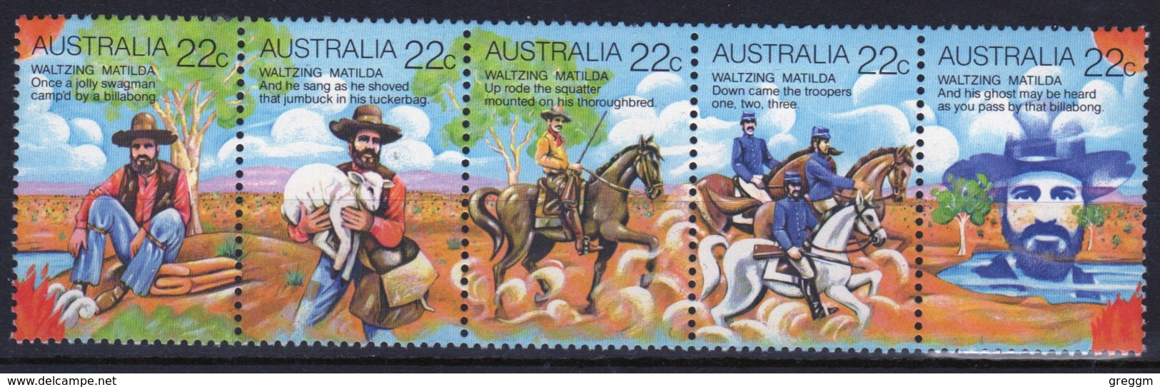 Australia 1980 Set Of Stamps To Celebrate Folklore Waltzing Matilda. - Mint Stamps