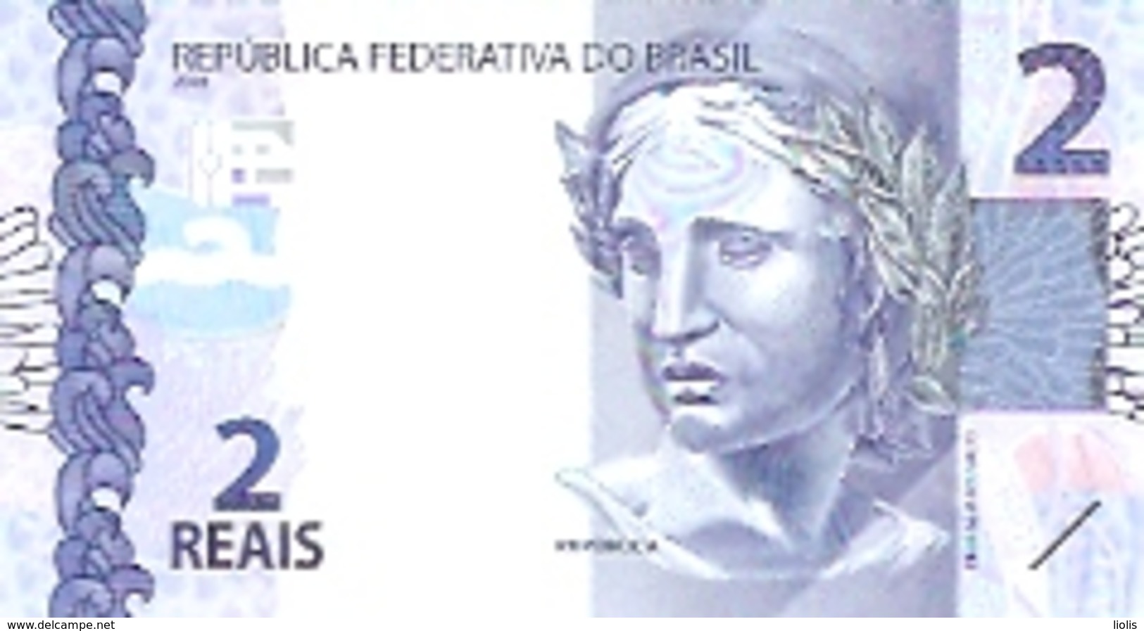 Brazil  P-252   2 Reais  2010  UNC - Brésil