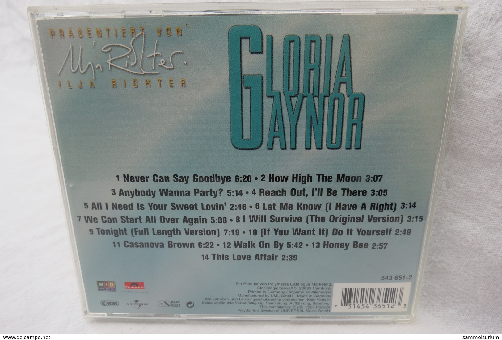 CD "Gloria Gaynor" Never Can Say Goodbye - Soul - R&B