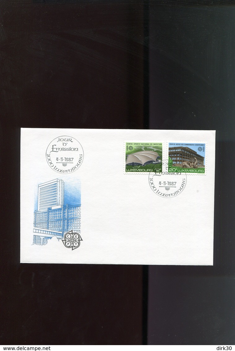 1987 Europa CEPT LUXEMBOURG FDC Architecture - 1987