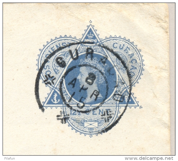 Curacao - 1915 - 12,5 Cent Wilhelmina, Envelop G9a Van Grootrond CURACAO Naar Rotterdam / NL - Curaçao, Nederlandse Antillen, Aruba