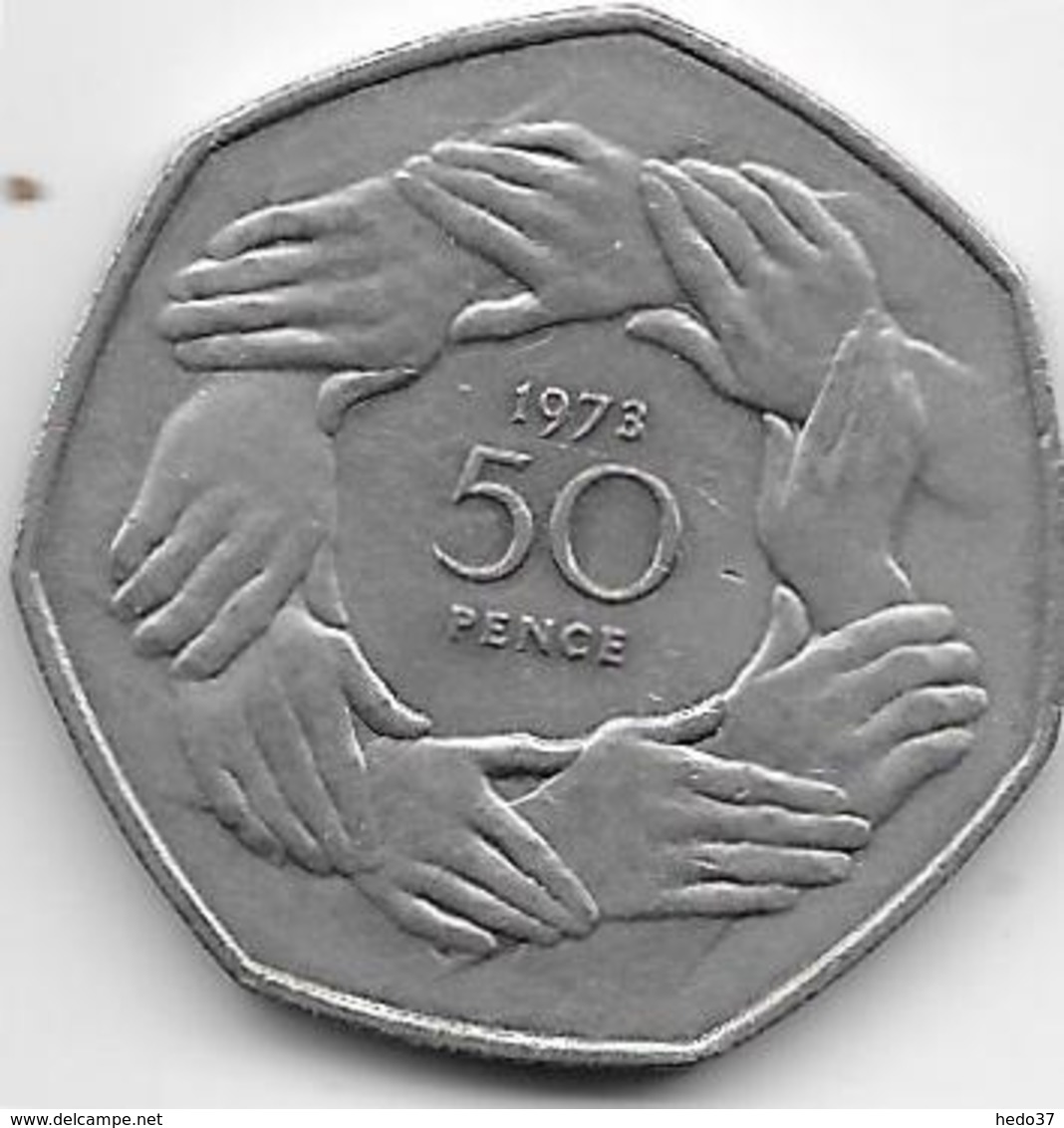 Grande Bretagne - 50 Pence - 1973 - TTB - 50 Pence