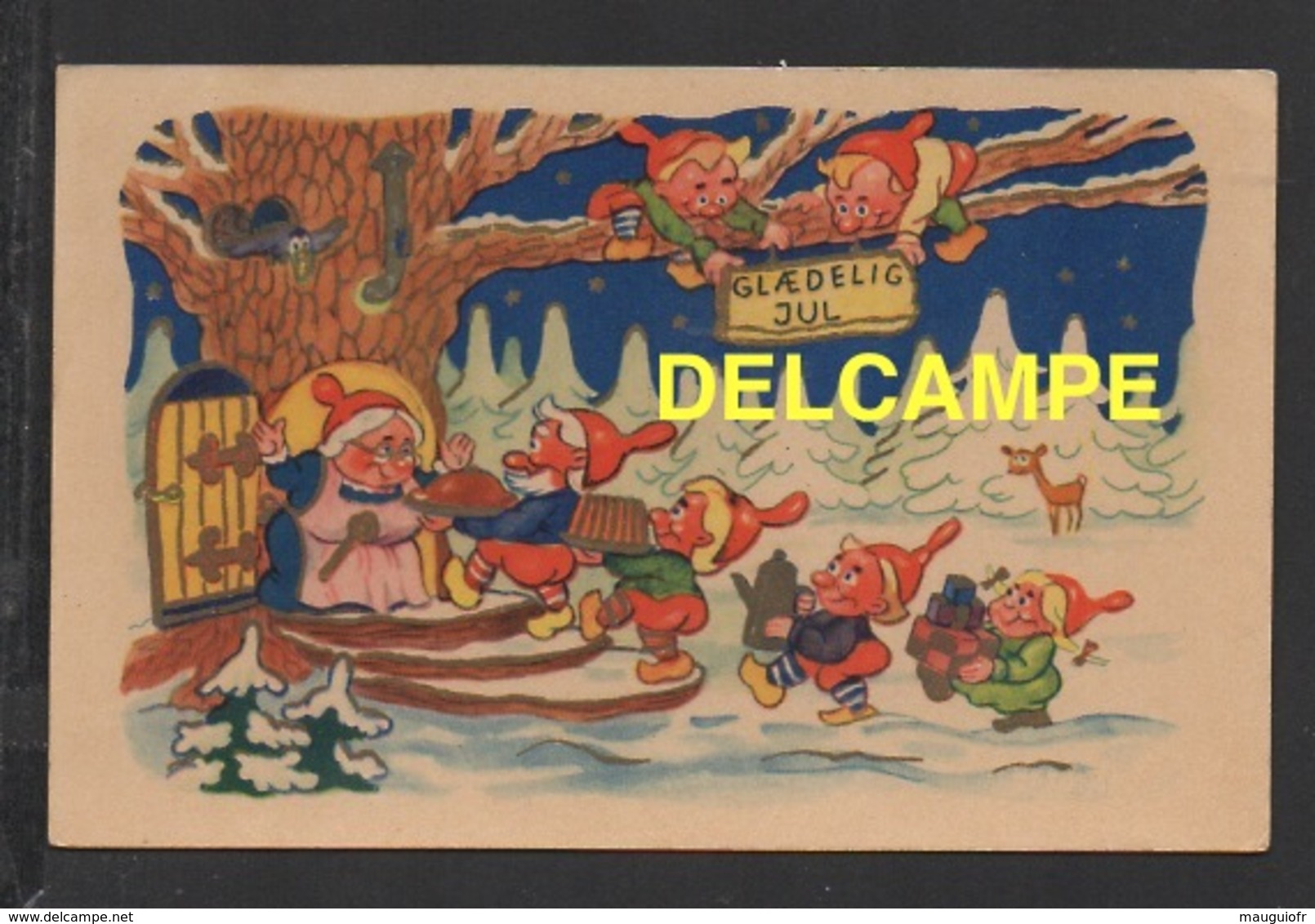 DF / FÊTES - VOEUX / NOËL / JOYEUX NOËL - GLAEDELIG JUL / DANEMARK / LUTINS / CARTE D' ILLUSTRATEUR / 1949 - Other & Unclassified