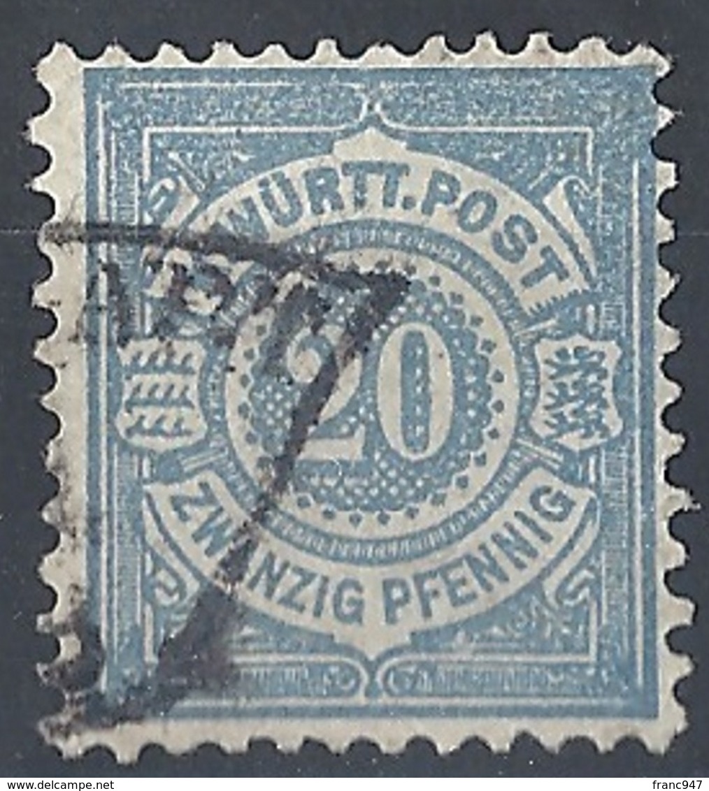 Württemberg, 1875 Cypher 20pf Ultra # Michel 47 - Scott 61 - Yvert 47 USED - Autres & Non Classés