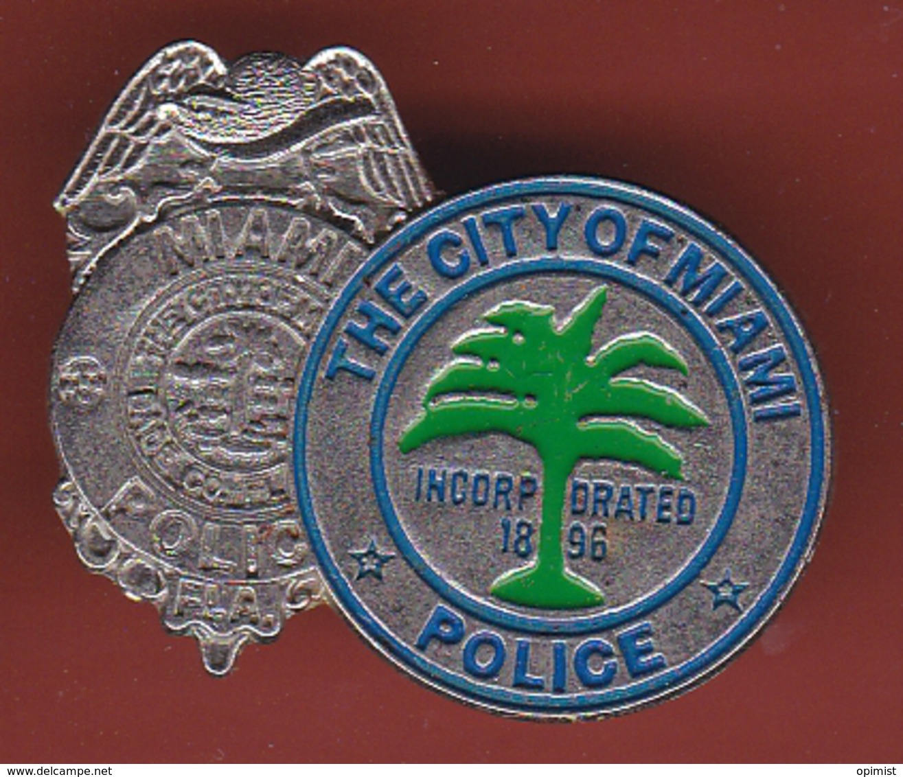 54234-Pin's.Police Miami.USA .Floride.. - EDF GDF