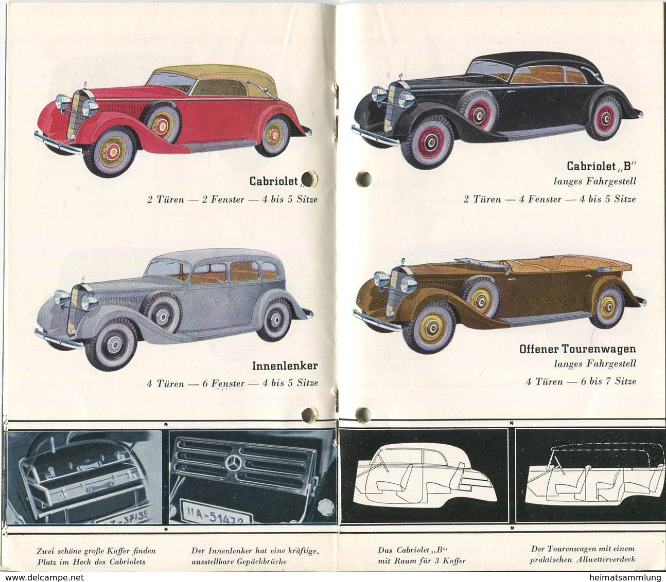 Das Mercedes-Benz Personen-Wagen Programm 30er Jahre - 40 Seiten Mit Vielen Abbildungen - Catálogos