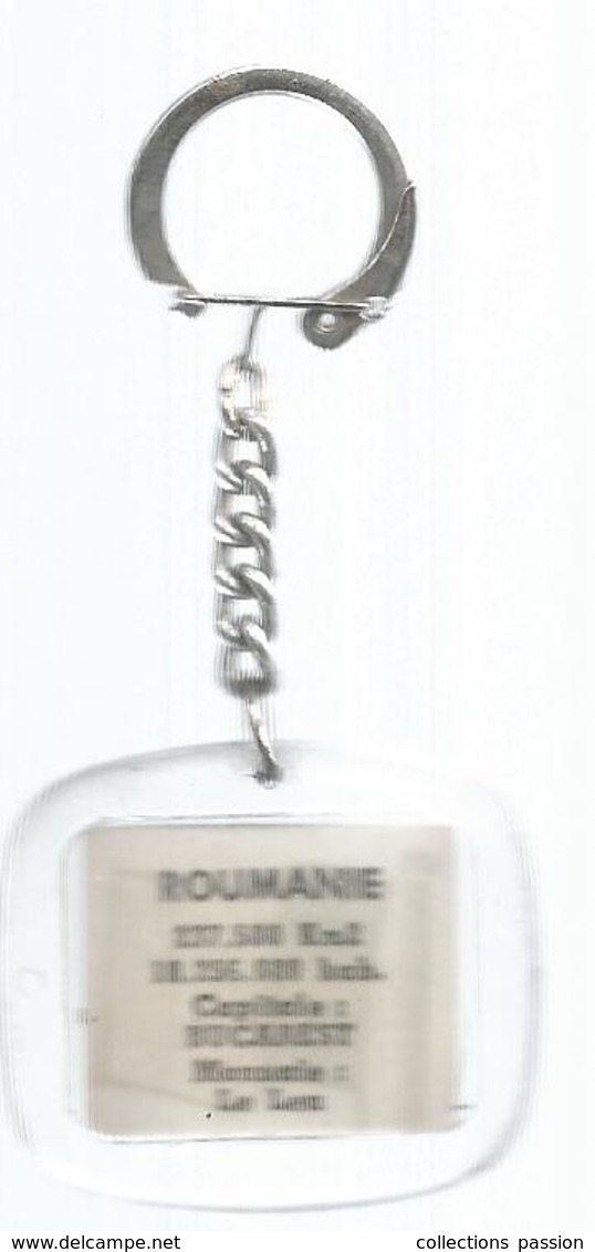 Porte Clefs, Clés, ROUMANIE , Drapeau , 2 Scans , Frais 1.95 E - Portachiavi