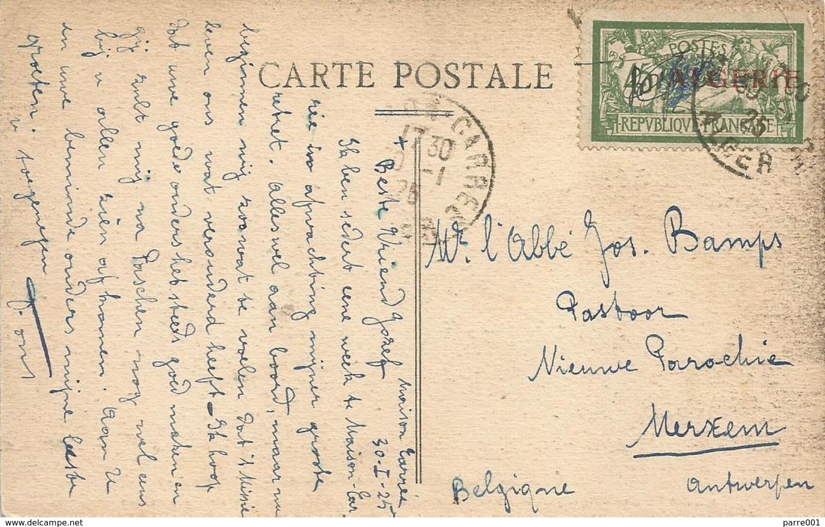 Congo 1925 Mission Des Pères Blancs Ecole Navale Lac Tanganika Maintenant Stationne En Algerie Carte Postale - Belgisch-Congo