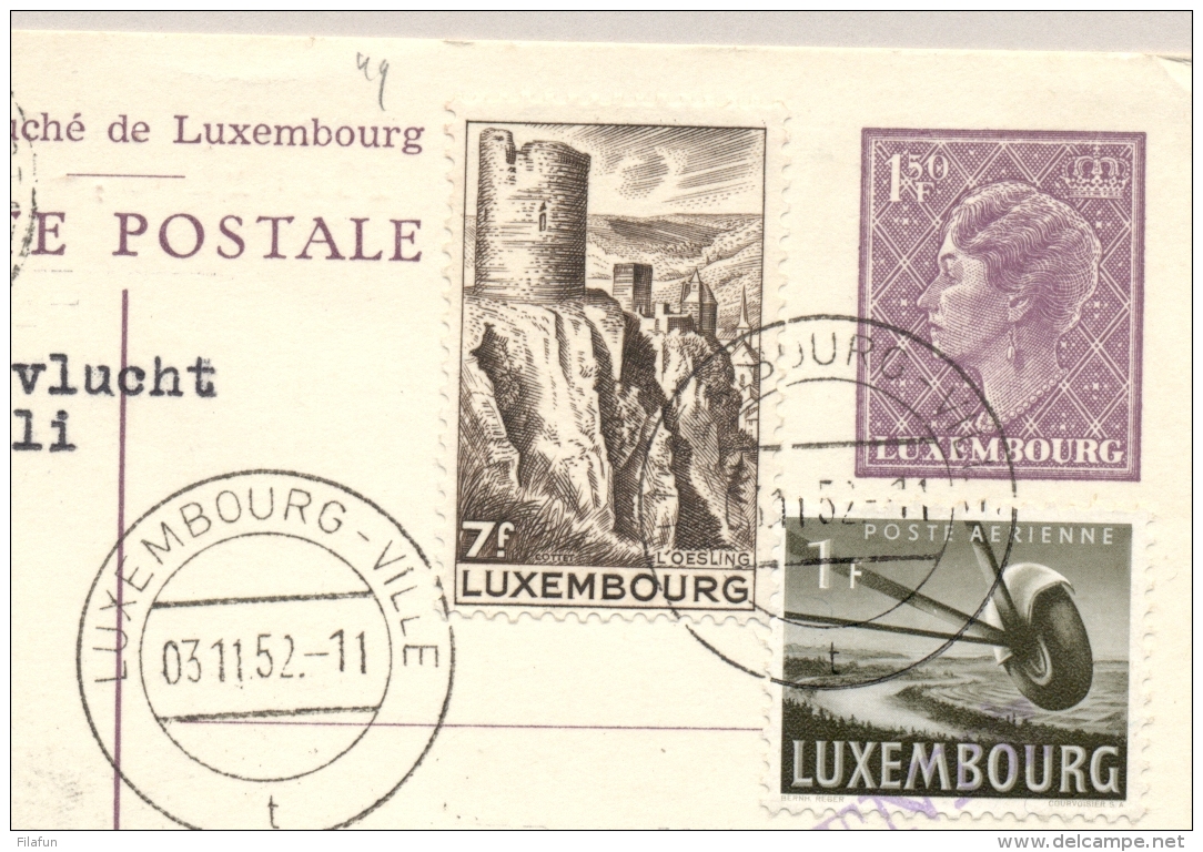 Nederland - 1952 - Luxembourg Mail On First Flight KLM Amsterdam - Santiago De Chile - Brieven En Documenten