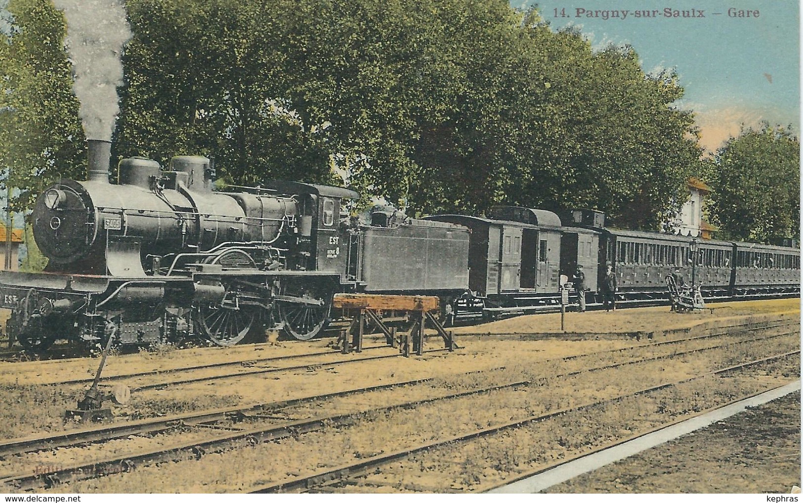 14. PARGNY-SUR-SAULX : Gare - SUPERBE TRAIN - RARE CPA - Pargny Sur Saulx