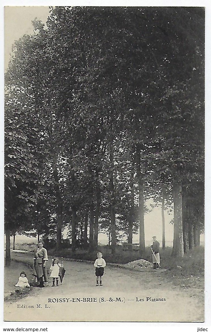 CPA 77 Seine Et Marne Roissy En Brie Rare Les Platanes Près Pontault Combault Ozoir La Ferrière Pontcarré Émerainville - Roissy En Brie