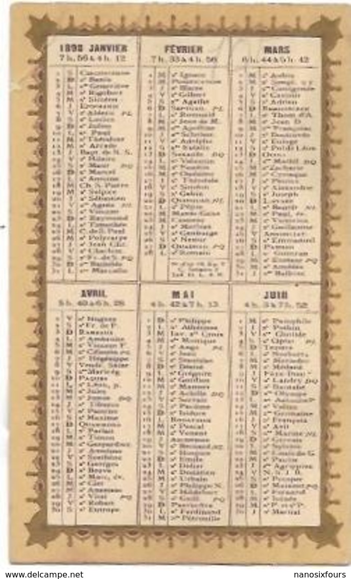 PUB CALENDRIERS DRAGEES CHOCOLATS A JACQUIN - Petit Format : ...-1900