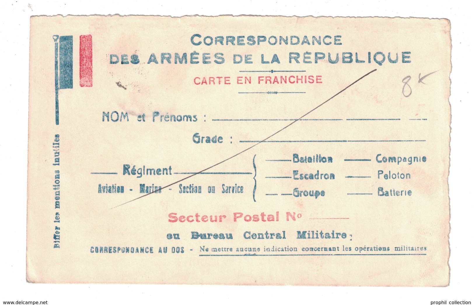 1940 - CARTE FRANCHISE FM MILITAIRE CORRESPONDANCE DES ARMÉES DE LA REPUBLIQUE CACHET " POINT SENSIBLE DU HAVRE " GERS - Lettres & Documents