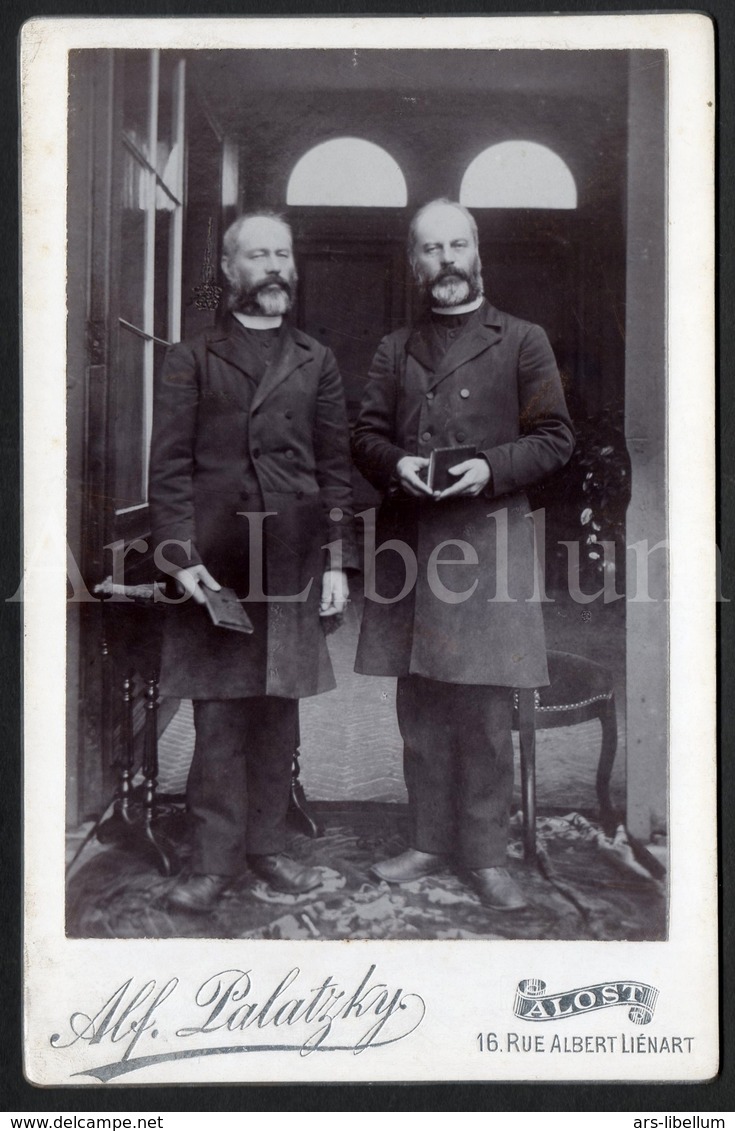 Photo Ancien / Cabinet Card / Tweeling / Men / Hommes / Aalst / Photographer Alf. Palatzky / Twin / Jumeaux - Anciennes (Av. 1900)