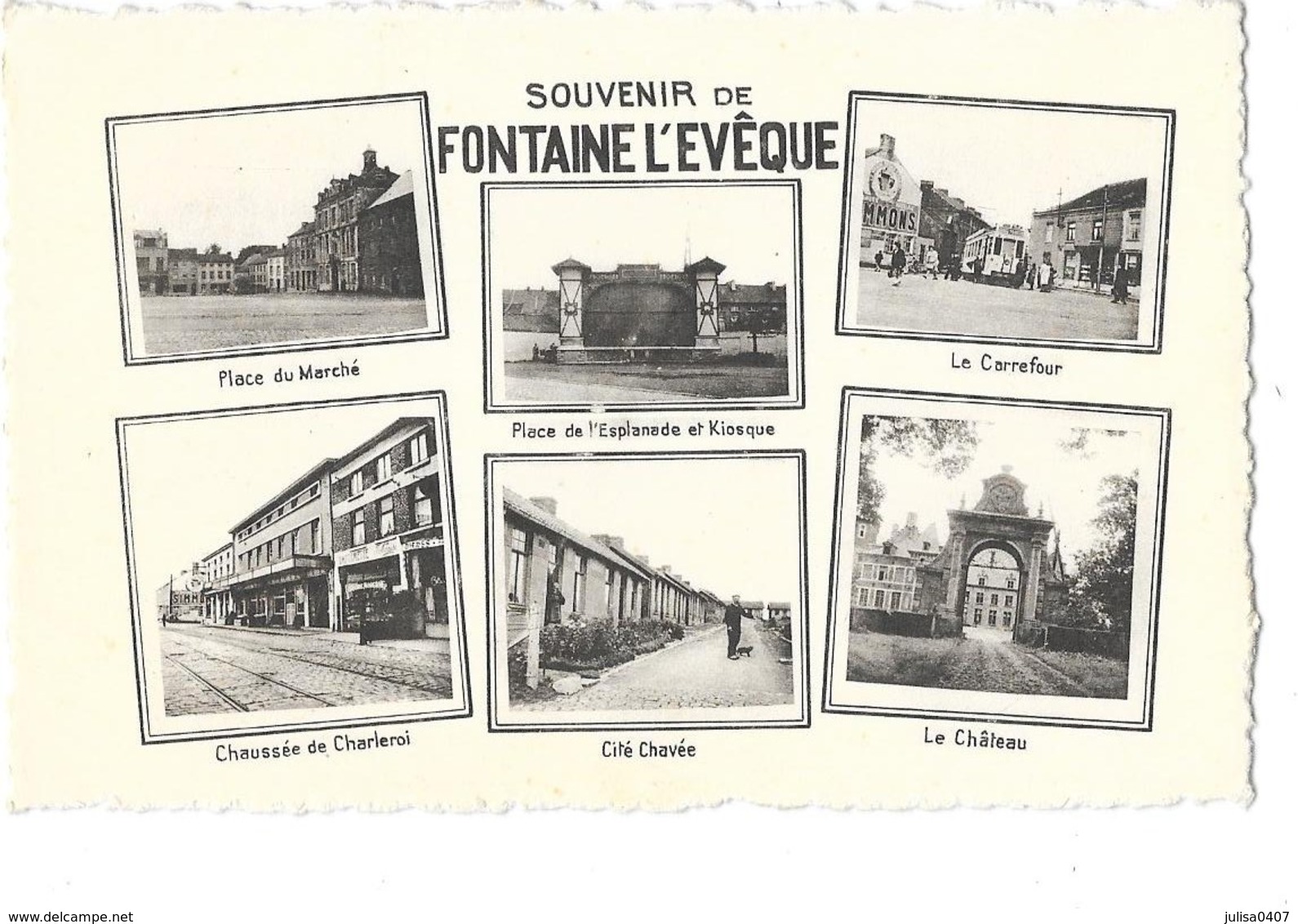 FONTAINE L'EVEQUE (Belgique) Carte Souvenir  à 6 Vues - Fontaine-l'Evêque