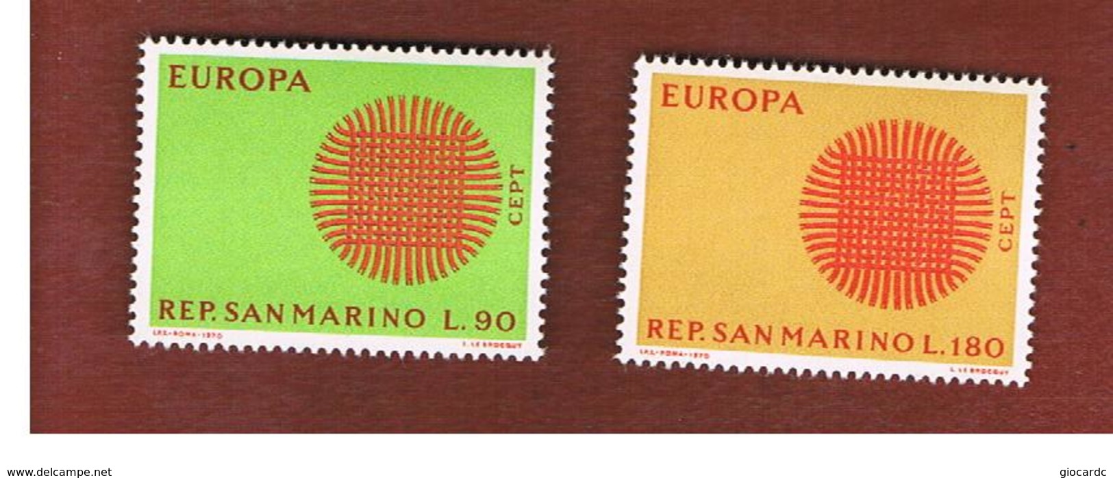 SAN MARINO - UNIF. 807.808  - 1970 EUROPA (SERIE COMPLETA DI 2)   -   - MINT** - Nuovi