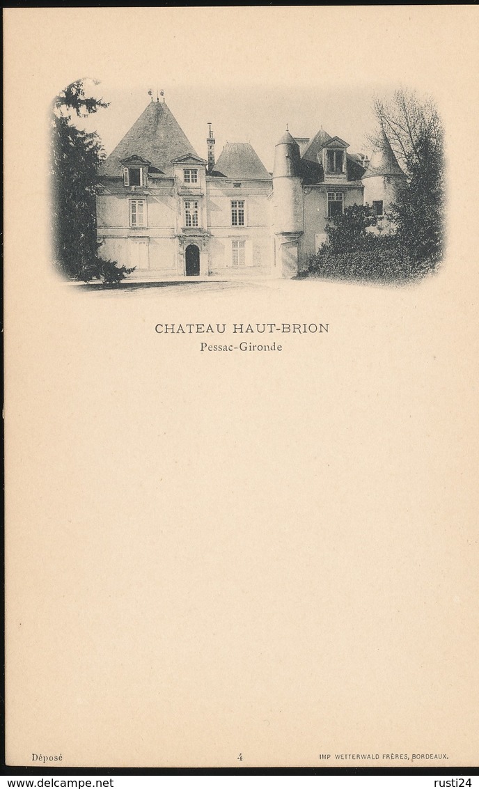 CHATEAU  --  CHATEAU  HAUT - BRION -- Pessac -- Gironde - Other & Unclassified