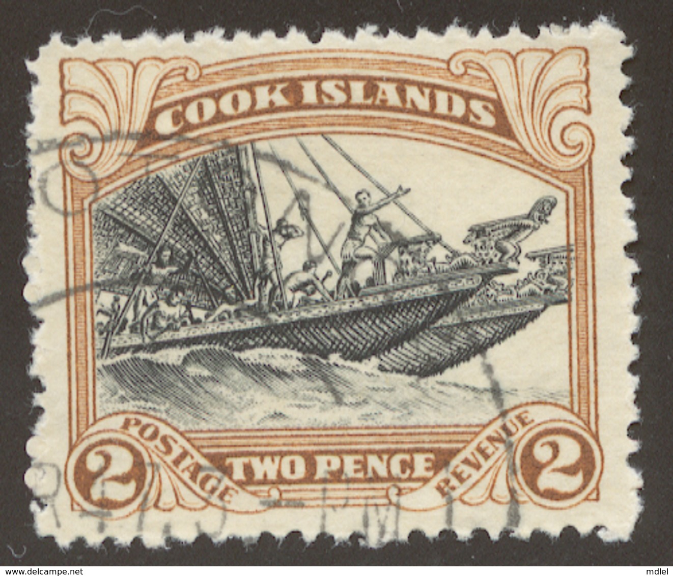 Cook Islands SG# 108 DOUBLE MAORI CANOE - Cookeilanden