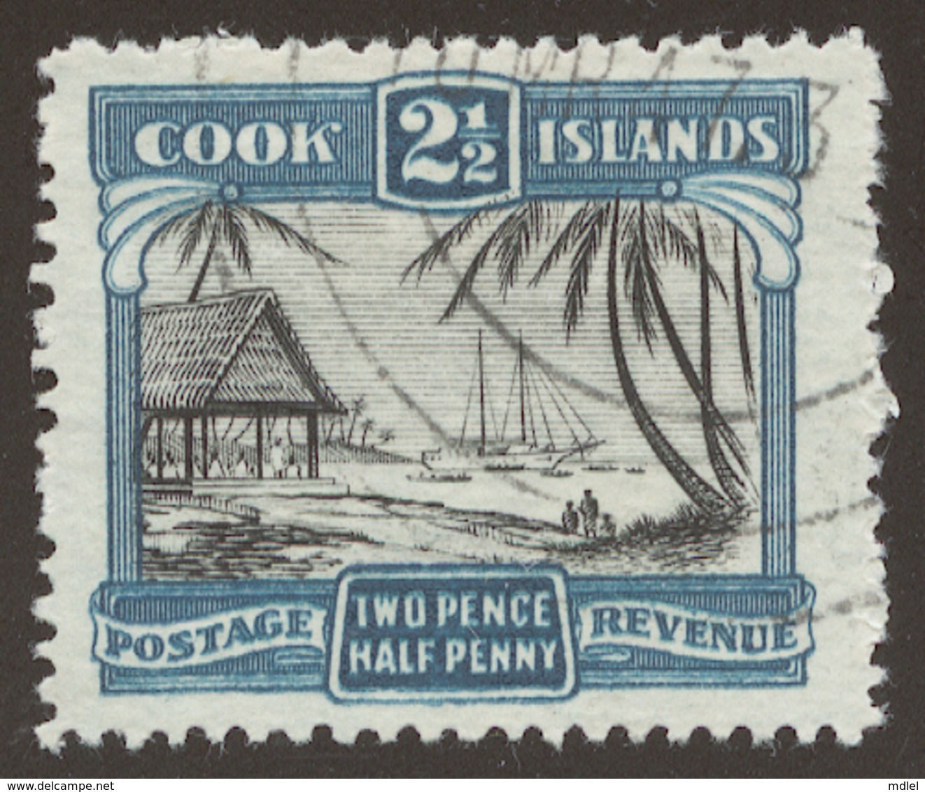 Cook Islands SG# 109 ISLANDERS UNLOADING SHIP - Cook Islands