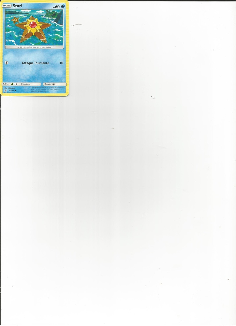 CARTE POKEMON SERIE INVASION CARMIN STARI N° 15/111 - Altri & Non Classificati