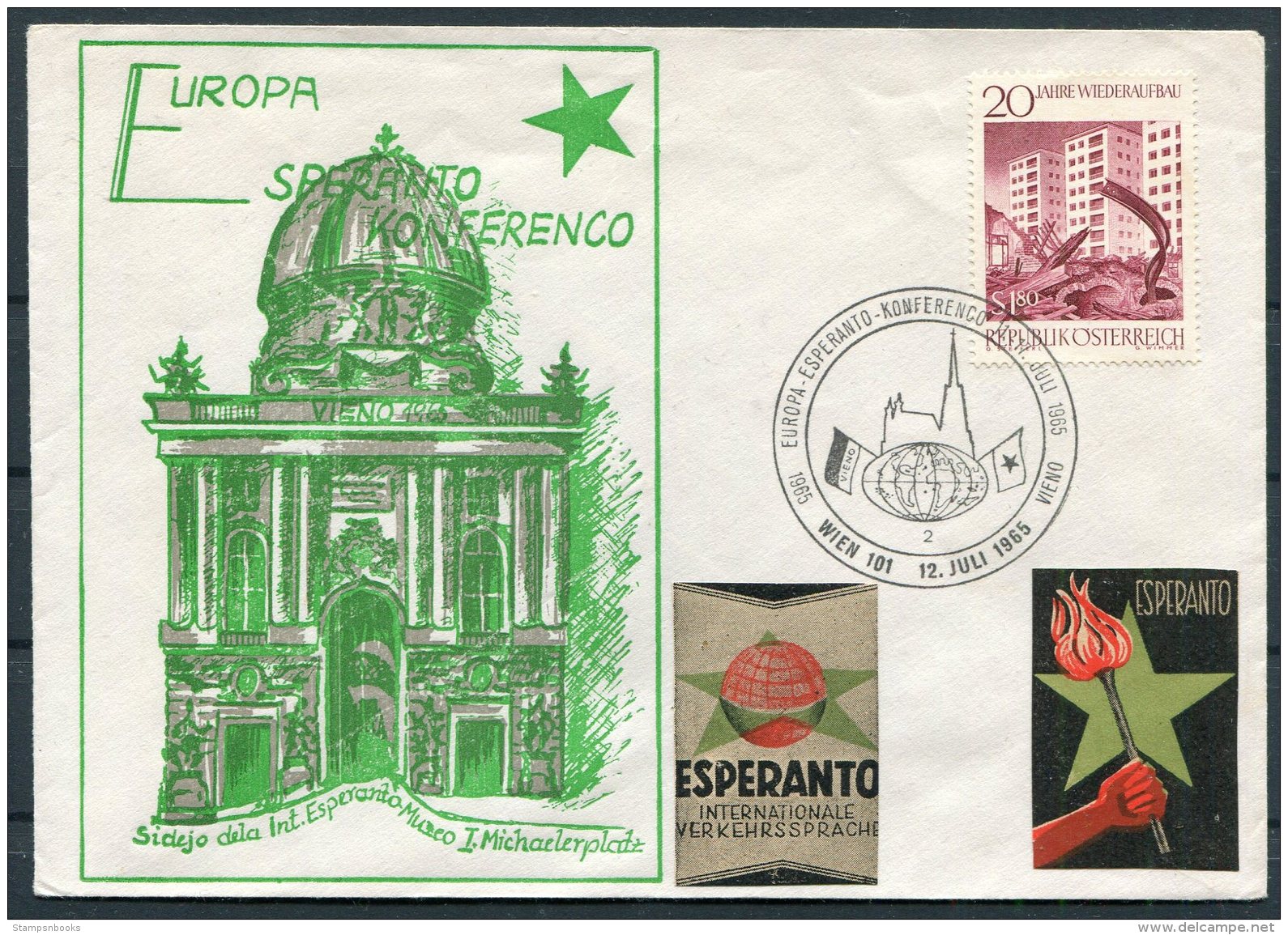 Esperanto 3 Covers/cards Czechoslovakia Finland Austria - Esperanto